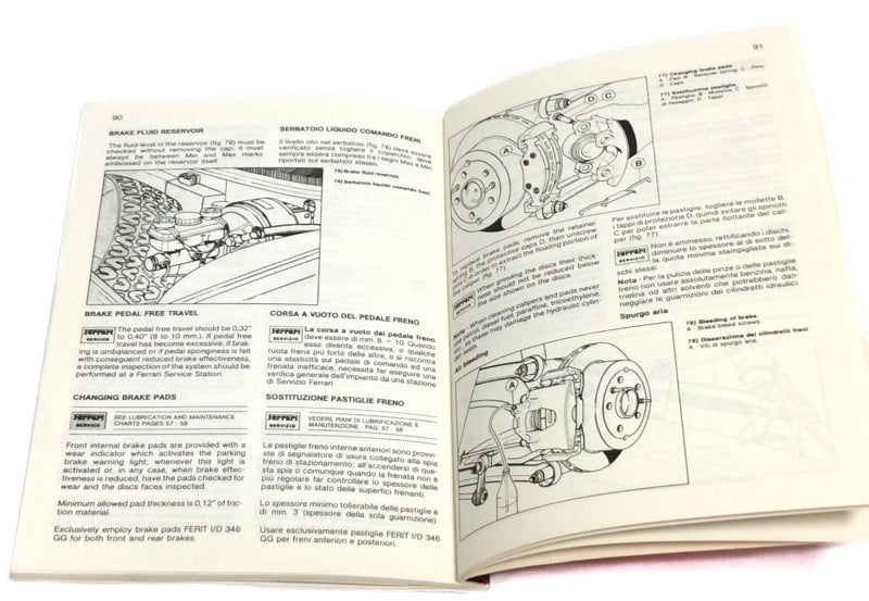 New OEM 1981-1982 Ferrari Mondial 8 USA Spec Owners Handbook Manual Cat. 215/81