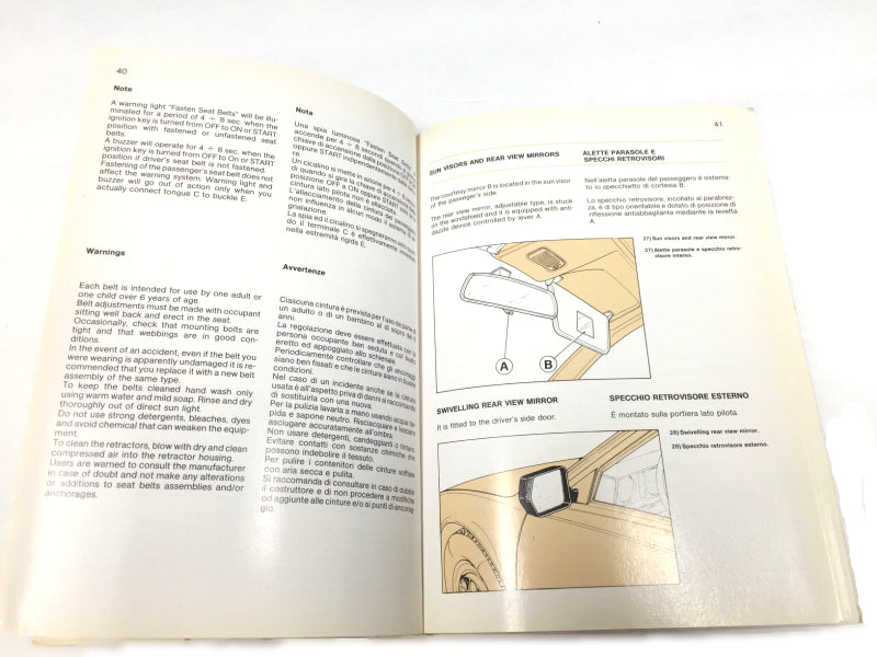 New OEM 1981-1982 Ferrari Mondial 8 USA Spec Owners Handbook Manual Cat. 215/81