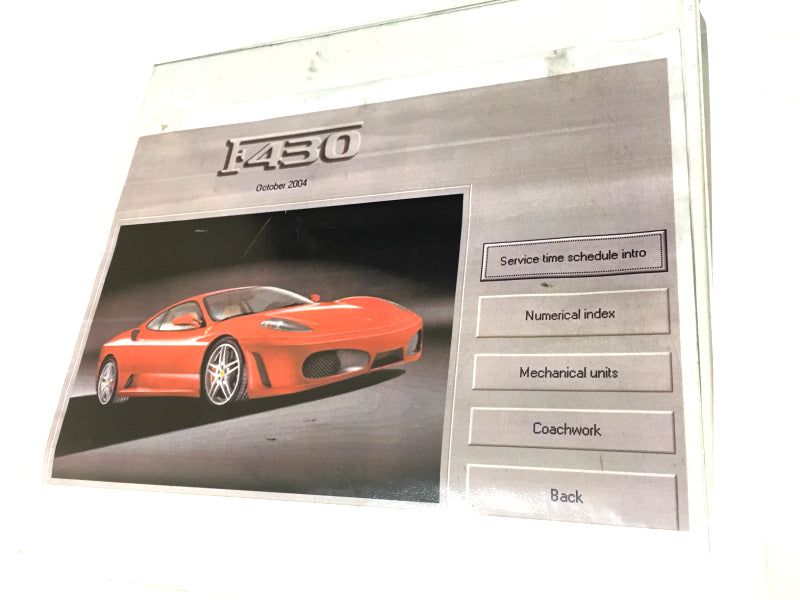 New 2005 Ferrari F430 Parts & Illustrations Catalogue