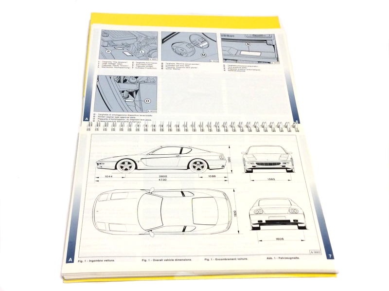 New OEM 1995 Ferrari 456GT Euro Spec Owners Manual Handbook - Cat. 940/95