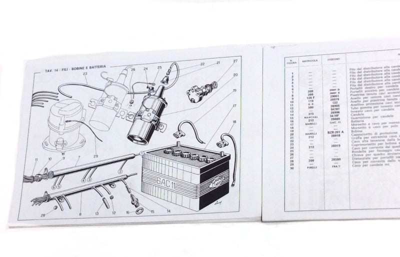 New Reprinted Ferrari 330 GT Mechanical Parts Catalogue Handbook