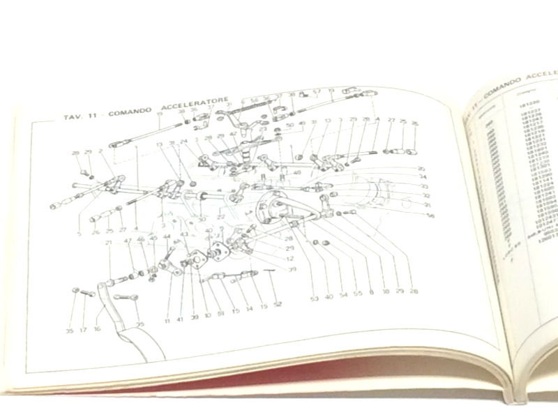 New OEM 1972 Ferrari 365 GTC4 Mechanical Parts Illustrations Book Manual, Part # 95990214