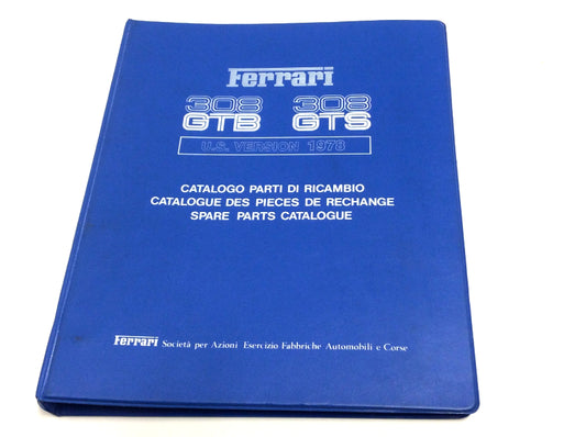 OEM 1978 Ferrari 308 GTB - 308GTS USA Version Parts Illustration Manual