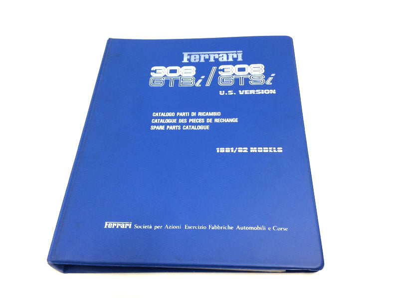 OEM 1981-1982 Ferrari 308 GTBi/GTSi USA Spec Parts Illustration Manual (Marparts Version)