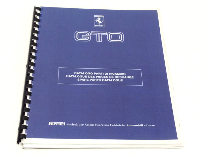 New Reprinted 1985 Ferrari 288 GTO Parts Illustration Manual Complete
