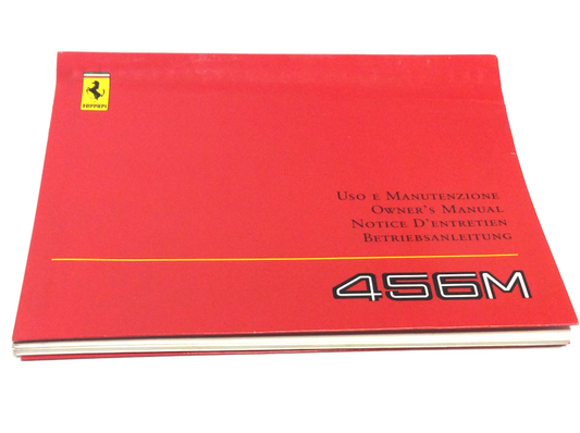 New OEM 1998 Ferrari 456MGTA 1st Edition Owners Manual Handbook - Cat. 1313/98