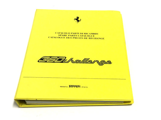 New OEM Ferrari 360 Challenge Yellow Bindered Parts Illustrations Manual, Cat #1691/01