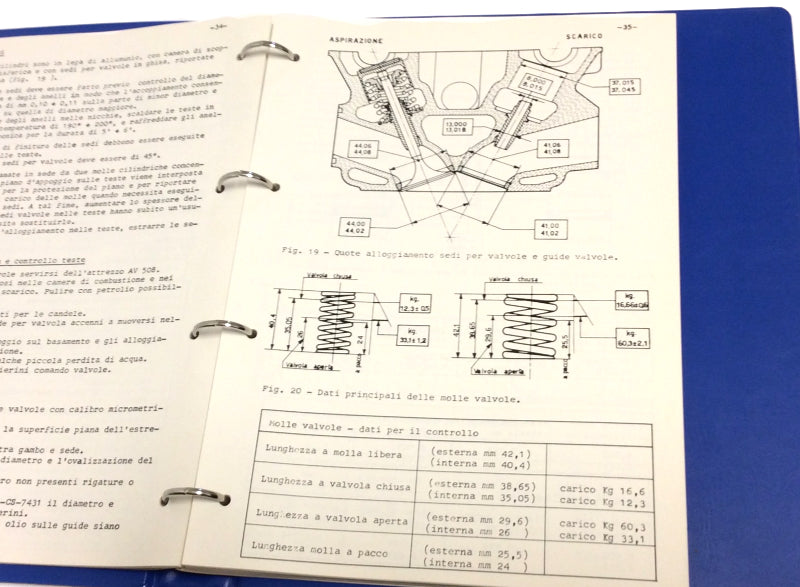 OEM FerrarI 365 GTB4 Workshop Technical Repair Manual (Marparts Version) Italian