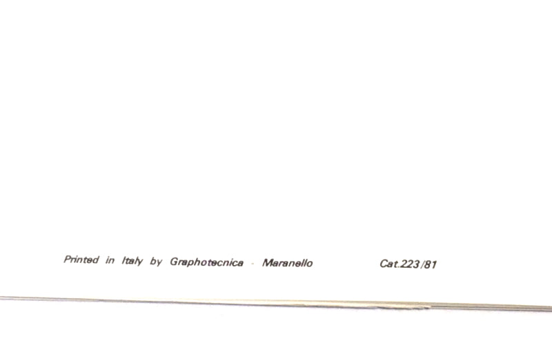 OEM 1981 Ferrari Mondial 8 Electrical Wiring Schematics Manual Cat # 223/81