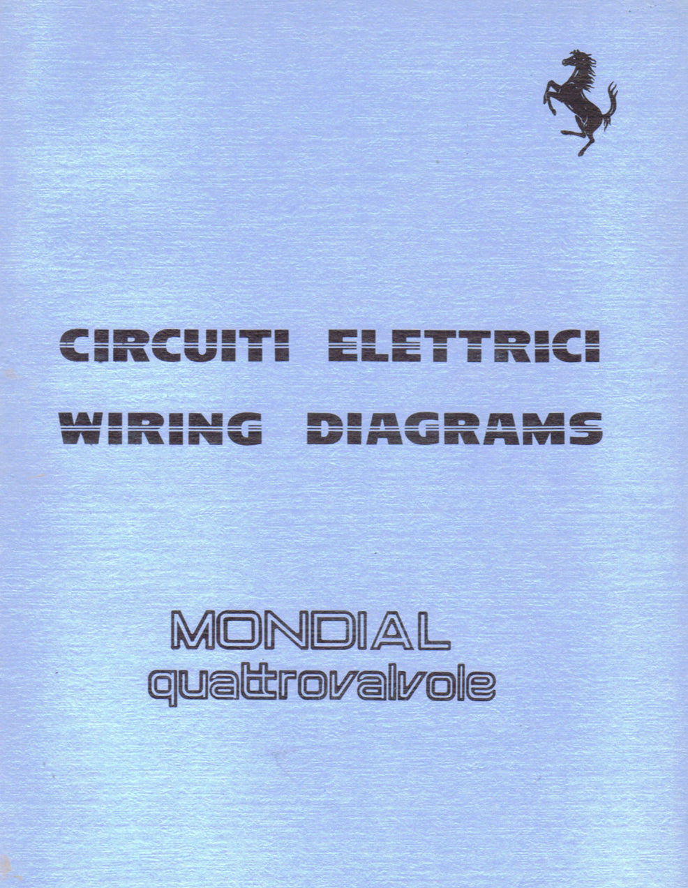 New OEM 1982 Ferrari Mondial QV Wiring Schematics - Cat. # 251/82
