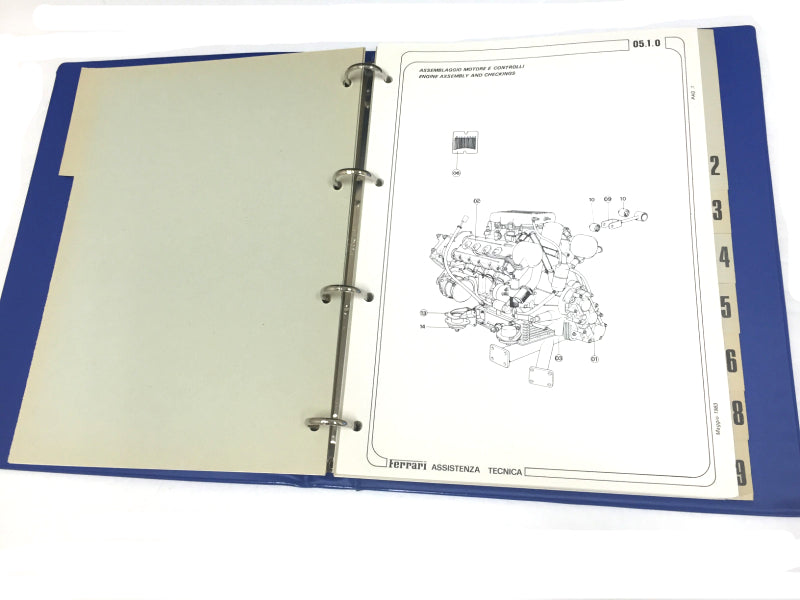 OEM 1983 Ferrari Mondial Quattrovalve Service Times Illustration Manual Cat # 275/83