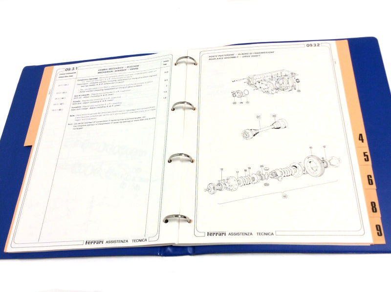 OEM 1986 Ferrari Mondial 3.2 Service Times Illustration Manual  (Marparts Version)