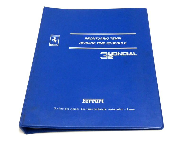 OEM 1986 Ferrari Mondial 3.2 Service Times Illustration Manual  (Marparts Version)