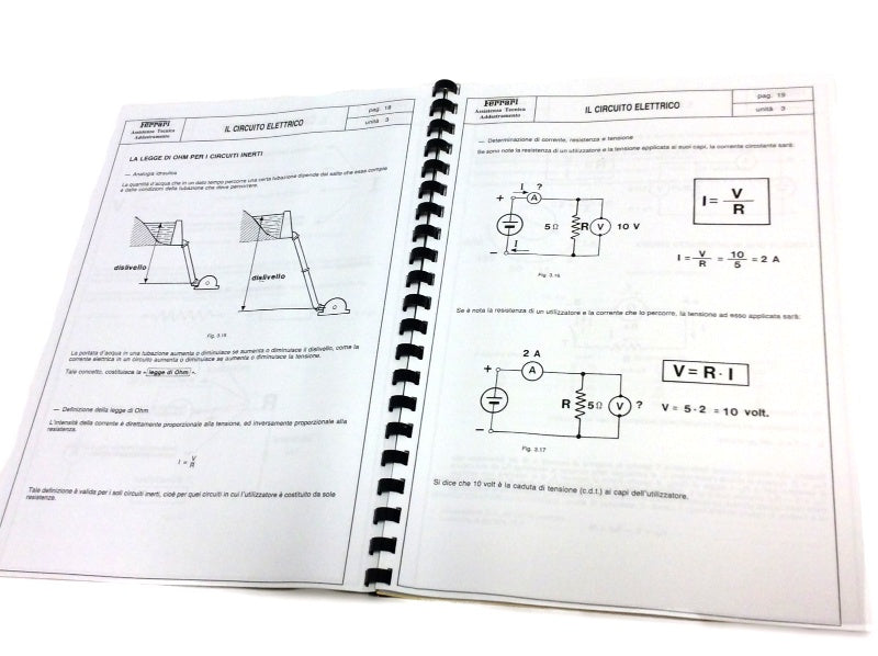 OEM 1989 Ferrari Concepts & Practical Applications Electronics Manual, (Italian)