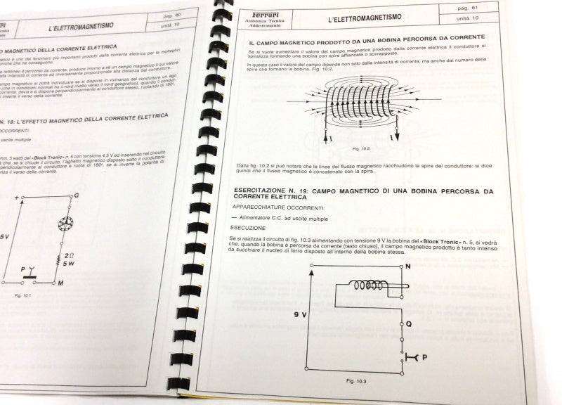 OEM 1989 Ferrari Concepts & Practical Applications Electronics Manual, (Italian)