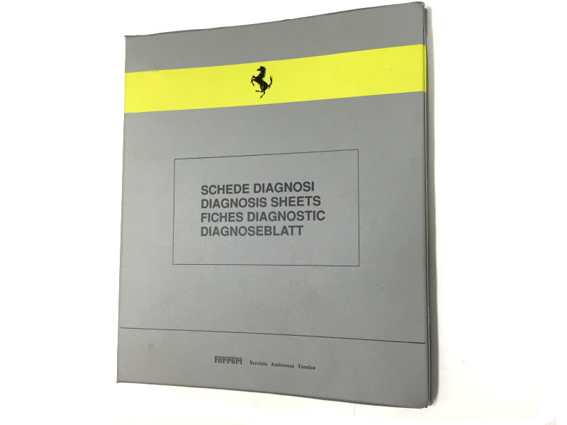 New OEM Ferrari Volume 2 Diagnosis Workshop Manual Yellow/Grey Binder Inserts - Sections 8, 9, 10, 11, and 12