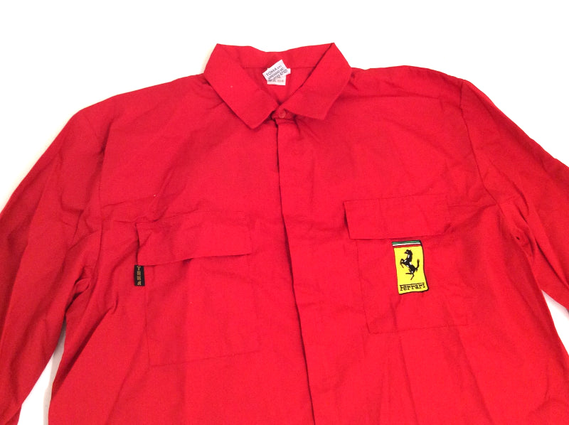 New OEM Ferrari Factory TOMA Branded Workers Uniform Red Shirt - Size 46-52 ( S -M)