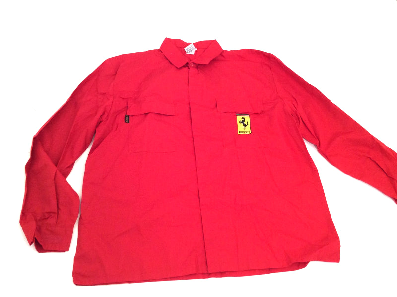 New OEM Ferrari Factory TOMA Branded Workers Uniform Red Shirt - Size 46-52 ( S -M)