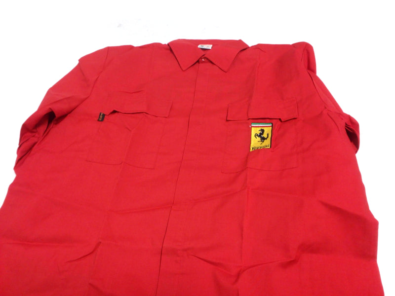 New OEM Ferrari Factory TOMA Branded Workers Uniform Red Shirt - Size 46-52 ( S -M)