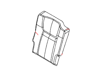 New 2010 Fits Chrysler Commander Rear Seat Back Cover Right - Part # 1PZ34ZJ3AA