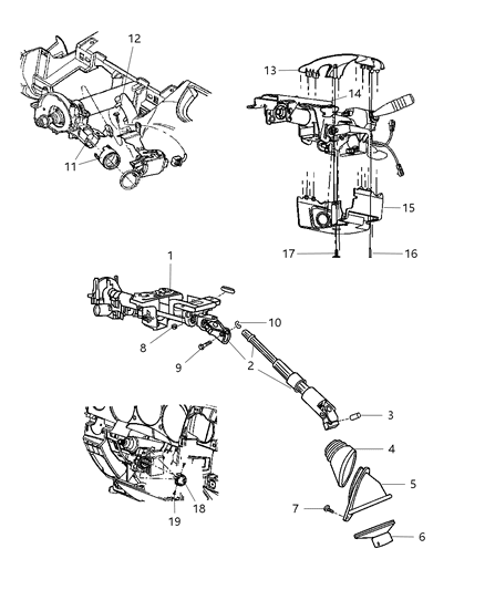 New 2007-2008 Fits Chrysler PT Cruiser Column-Steering - Part # 68004179AA