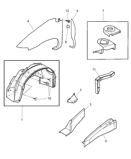 Beam Package Front Fender Shield