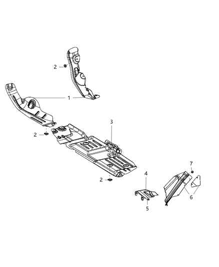 New 2008-2010 Fits Chrysler Commander Shield-Exhaust - Part # 55369232AC
