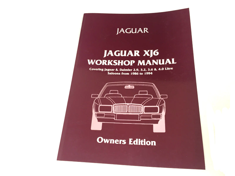 New Jaguar XJ6 / XJ40 1986 - 1994 Workshop Manual