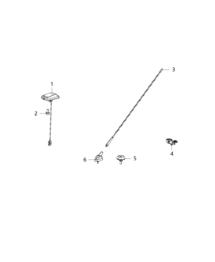 New 2014 Fits Chrysler 1500 Mast-Antenna - Part # 68169773AA
