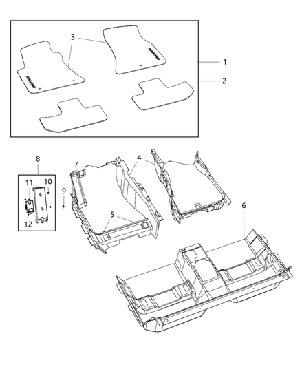 Mat Kit Front & Rear Carpet