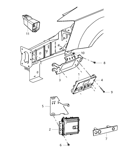 Bracket Engine And Transmission Controller