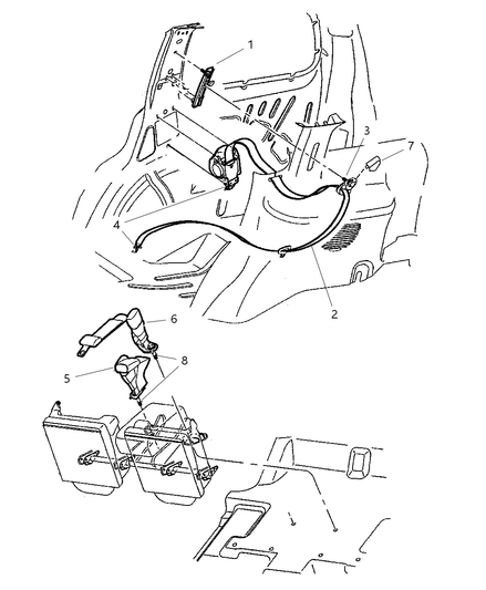 Seat Belt Rear Inner Left