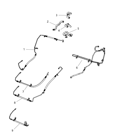 Cooler Lines Power Steering Return