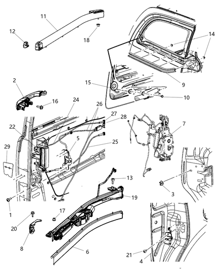 Actuator Sliding Door Lock