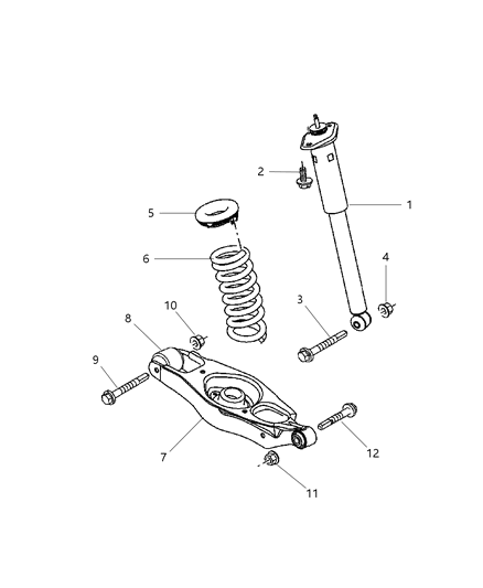 New 2007-2008 Fits Chrysler Pacifica Absorber-Suspension - Part # 4880754AA
