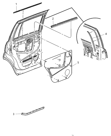 Seal Rear Door Inner Belt