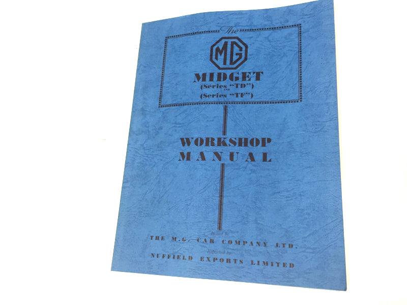 New OEM MG Midget TD & TF Workshop Manual - Book AKD580A