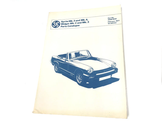 New OEM 1977 Triumph Sprite MK 3 & MK 4 Parts & Illustrations Manual AKM0036