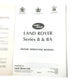 New OEM 59-71 Land Rover Series II & IIA Workshop Repair Manual Vol 2