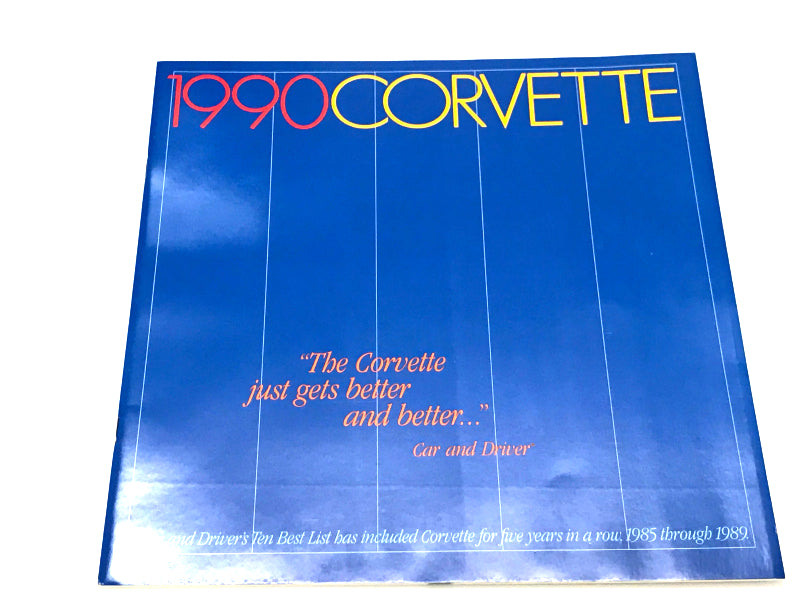 OEM 1990 Chevrolet Corvette Sales Brochure Kit, Coupe, Convertible