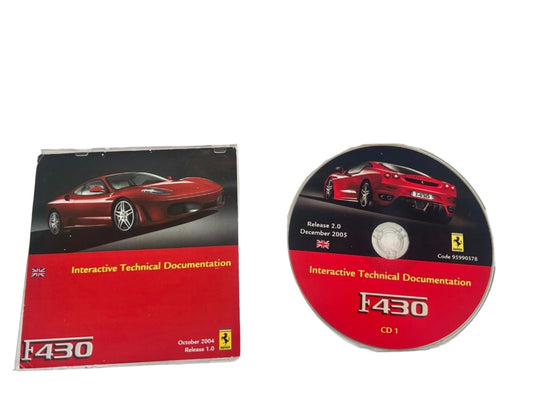 Genuine Ferrari F430 Coupe Interactive Technical Repair CD 2005