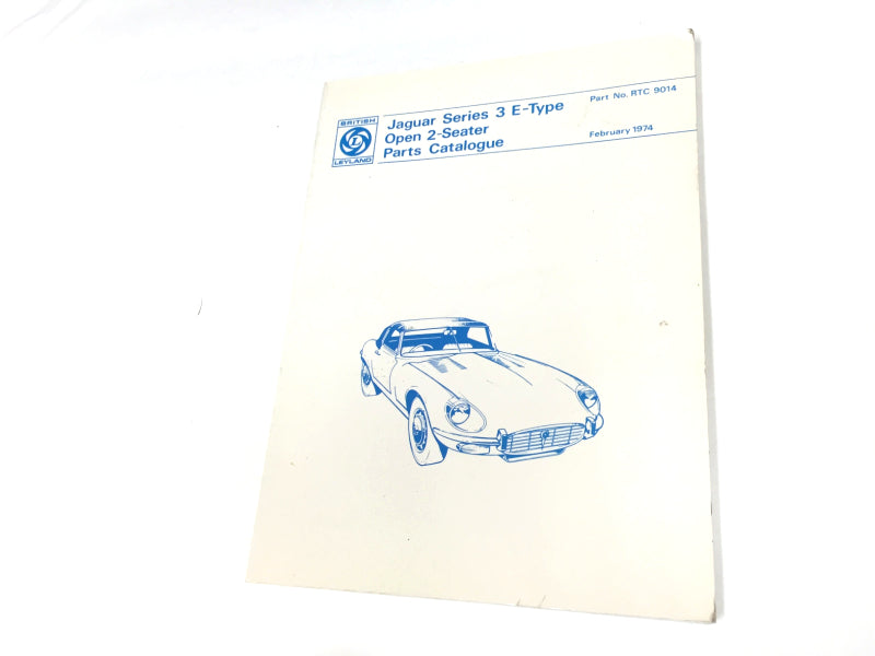 New OEM Jaguar Series 3 E-Type Parts & Illustrations Manual RTC9014