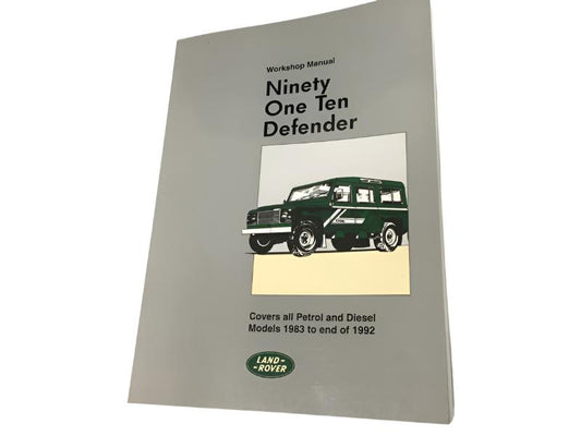 New OEM 1983-1992 Land Rover Ninety, One Ten, Defender Workshop Manual SLR621ENWS1