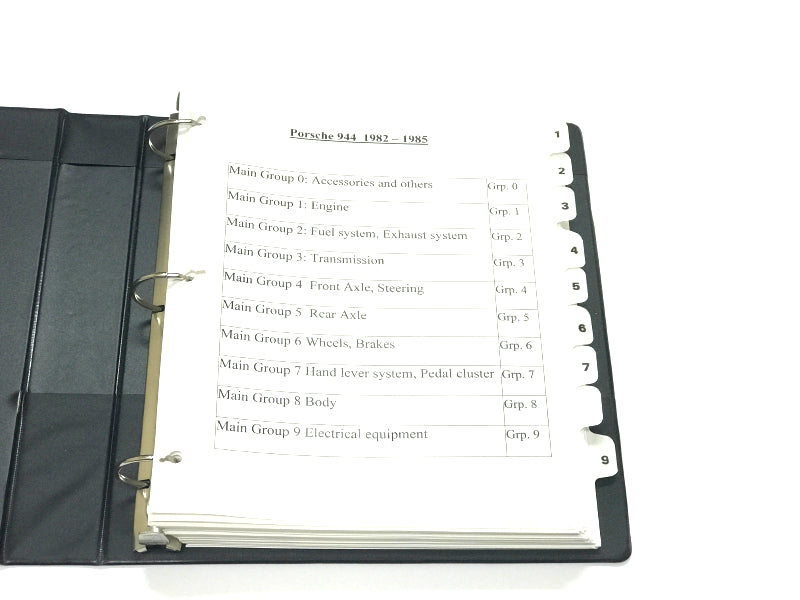 New 1982-1985 Porsche 944 Parts & Illustrations Manual, Part # WKD.000.011