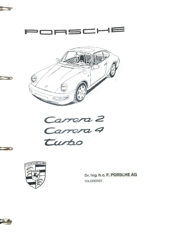 New OEM 1984-1989 Porsche 911 Carrera Workshop Manual Vol 1 Only, Part # WKD.482.020
