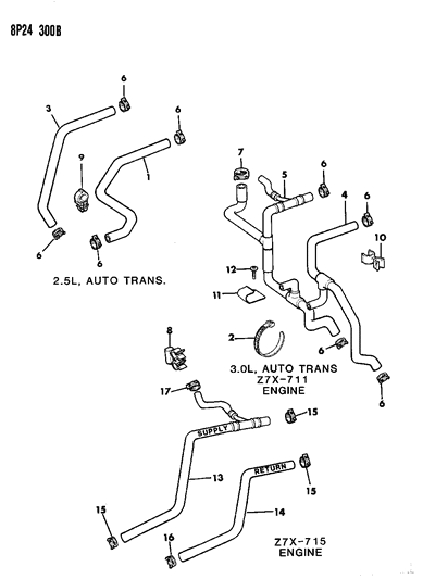Hose, Supply, W/ 3.0L Engine, W/ Auto. Trans.