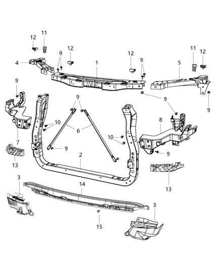 New 2011-2015 Fits Chrysler Grand Cherokee Pan-Closeout - Part # 5182518AB