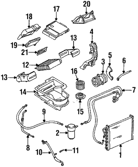 New OEM 1990-1996 Chevrolet Lumina APV Temp Valve Blend Door, Part # 52450972