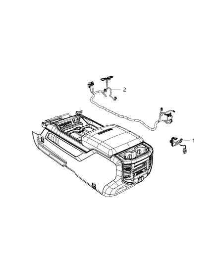 New 2019-2020 Fits Chrysler 3500, 4500, 5500 Wiring-Arm Rest - Part # 52112459AE