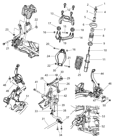 New 2005-2006 Fits Chrysler Sebring Strut-Suspension - Part # 4895047AB